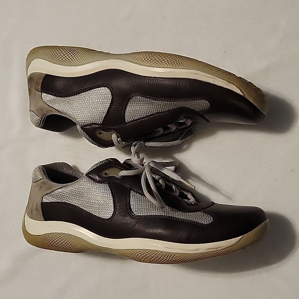 Men's Prada Sneakers!!! Dark Brown Prada Size 12.5!! - Picture 3 of 9